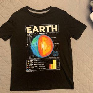 Old Navy, Medium 8, Boys, Black, Earth Graphics